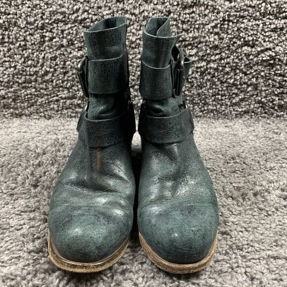 OXS boots Buckle Black Distressed Made In Italy EU Size 40 - Picture 6 of 9